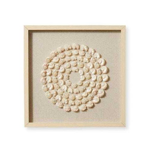 E Style 60cm Aerwyna Shell Wall Art Square - Natural Assorted
