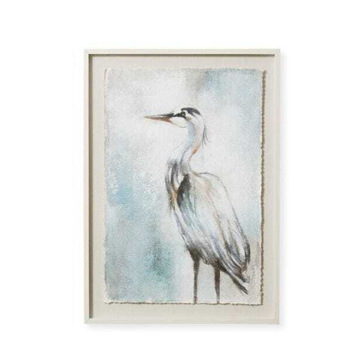 E Style 75x105cm Hand Painted Rice Paper Heron Bird Wall Art - Assorted
