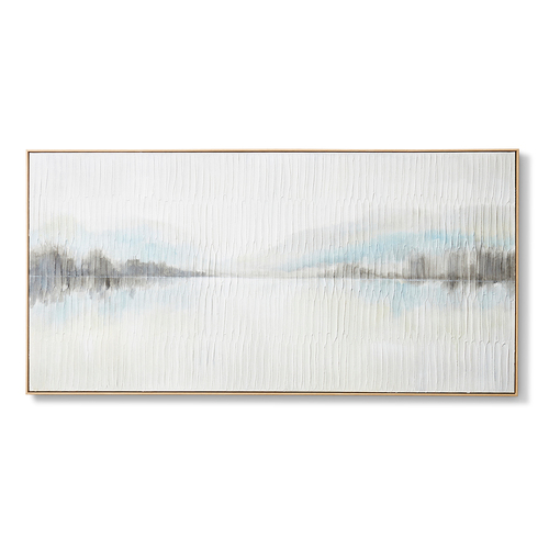 E Style Sea Lake Hand Painted Wall Art - 150 x 5 x 75 cm