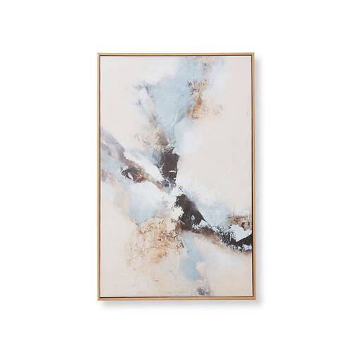 E Style Murky Hand Painted Abstract Wall Art Hanging Decor 60x90cm - Brown