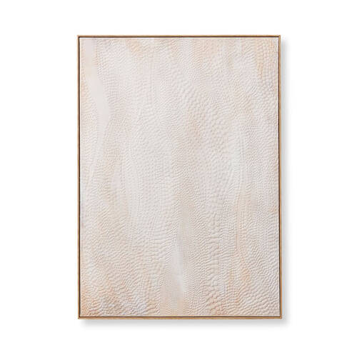 E Style Mara Framed Abstract Wall Art Hanging Decor 90x120cm - Beige