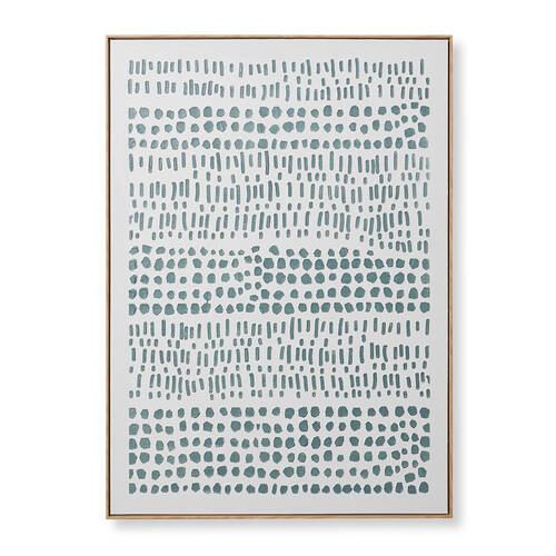 E Style Jabari Hand Painted Abstract Wall Art Decor 120x150cm - Cream/Green