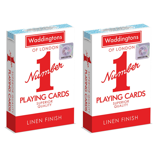 2PK Waddingtons Blue & Red Traditional Playing Cards Deck Assorted 5y+