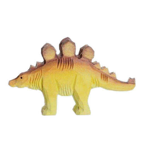 Wudimals Stegosaurus Handmade Wooden Dino Toy Carved Figurine Kids 3y+