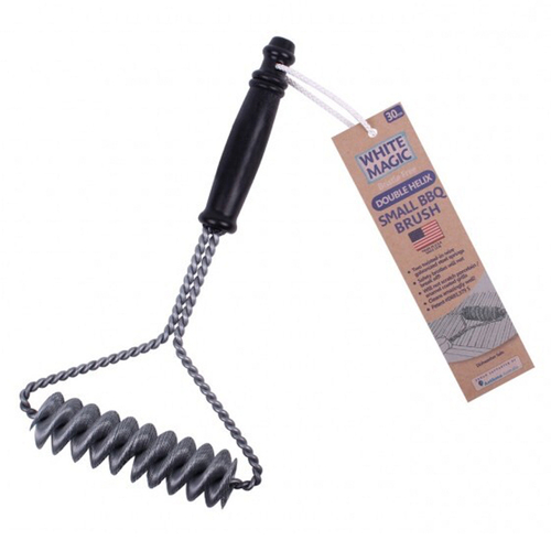 White Magic 30cm Double Helix BBQ Grill Brush Small