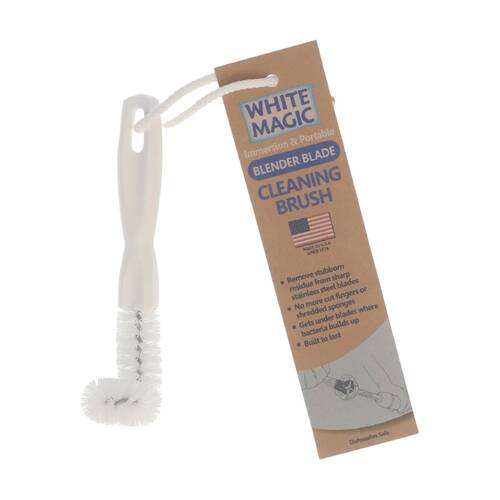 White Magic Blender Blade Cleaning Brush Scrub Universal Fit - White