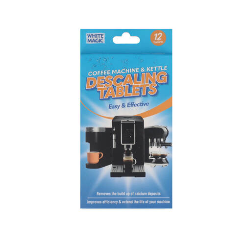 12pc White Magic Coffee Machine & Kettle Descaler Tablets 18.3cm