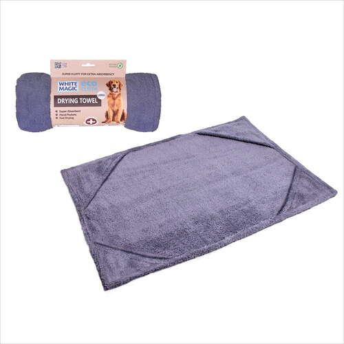 White Magic 100x60cm Pet/Dog Drying Towel Large - Purple