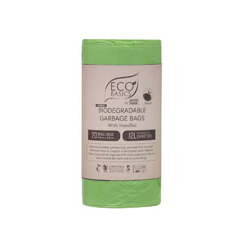 Eco Basics 12L Biodegradable Garbage Bags Small - Green
