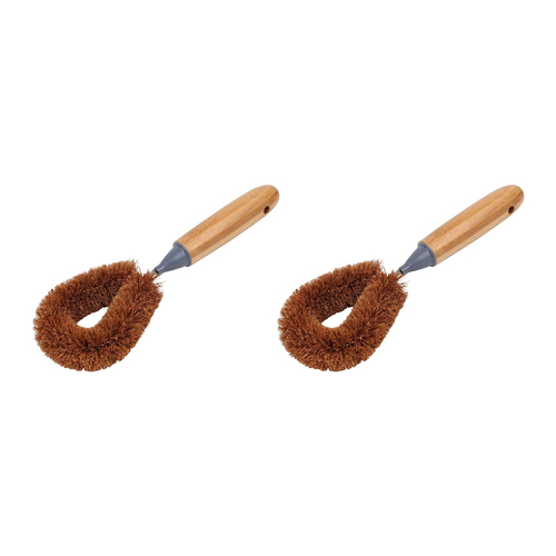 2x Eco Basics 27cm Coconut Dish/Pot Brush Kitchen Cleaning Tool