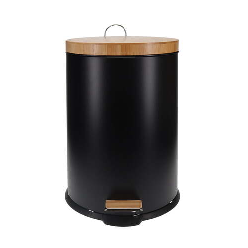 Eco Basics 20L Rubbish Bin/Trash Garbage Can - Black