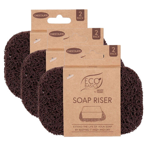 3x Eco Basics Soap Riser/Elevator Holder Storage - Chocolate