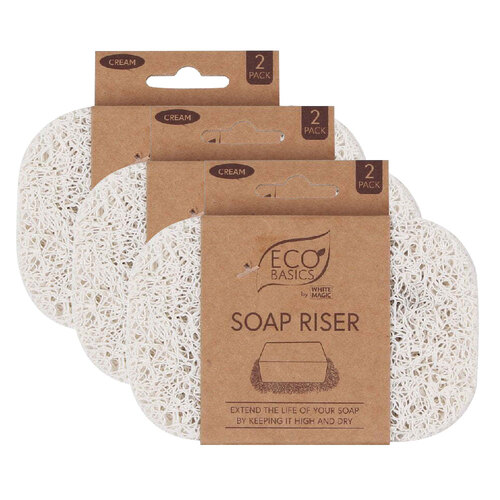 3x Eco Basics Soap Riser/Elevator Holder Storage - Cream