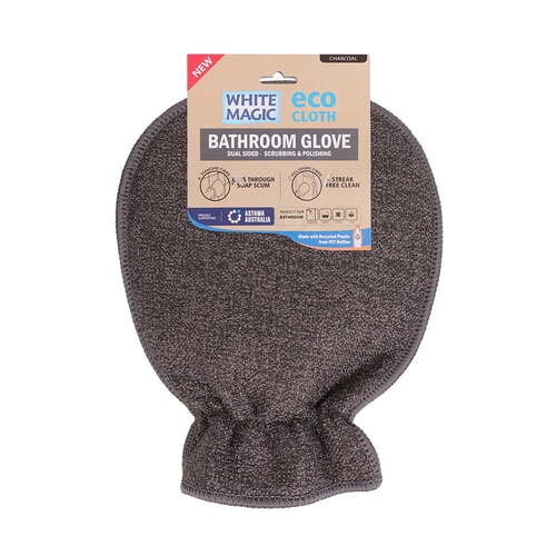 Eco Cloth Bathroom Glove Surface Cleaner Dual Sided - Charcoal