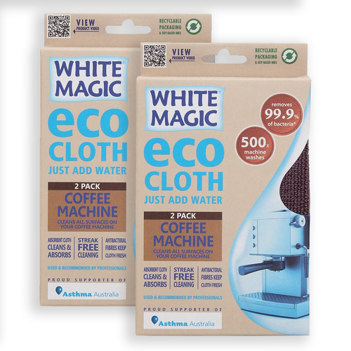 4pc White Magic Cleaning 32x32cm Eco Cloth For Coffee Machine