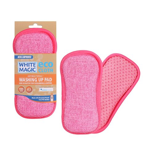 White Magic Double-Sided Dish Washing Up Pad - Rose
