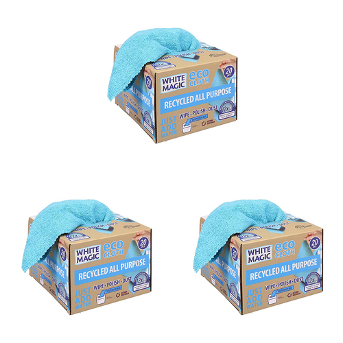 60pc White Magic Eco Cloth Recycled All Purpose Pack