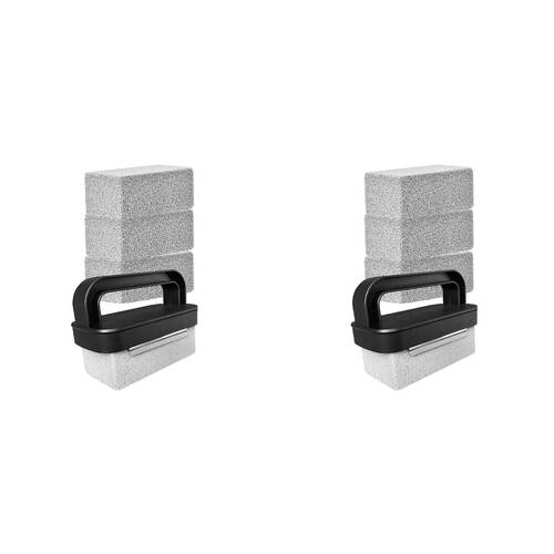 2x 4pc White Magic Pumice Stone Pool & BBQ Eraser Replaceable 25cm