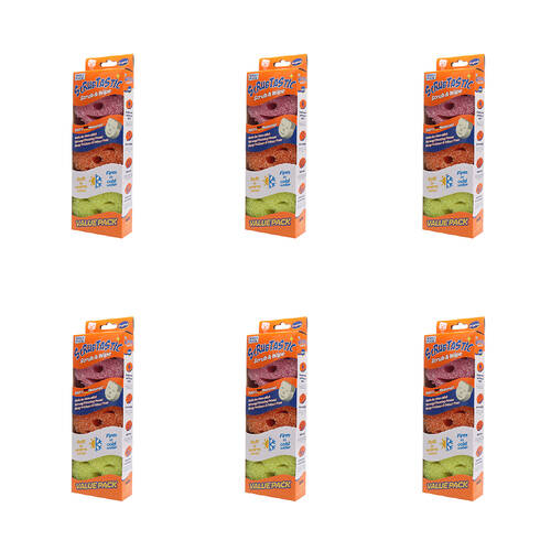 6x 3pc White Magic Scrubtastic Scrub & Wipe Cleaning Sponge