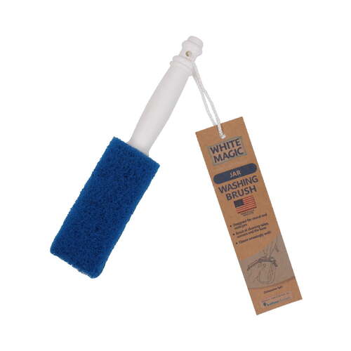 White Magic 25cm Washing Cleaning Brush For Jar - Blue