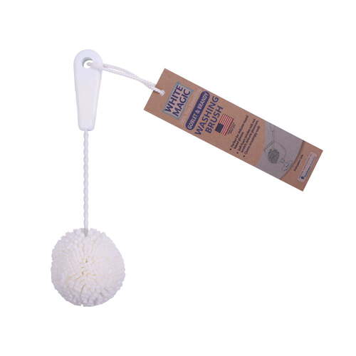 White Magic 23cm Washing Foam Brush For Goblet & Brandy Glasses - White