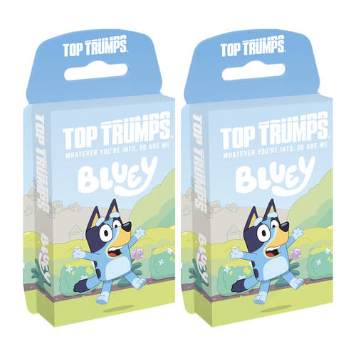 2PK Top Trumps Bluey Edition Family and Kids Trivia Card Game 5+