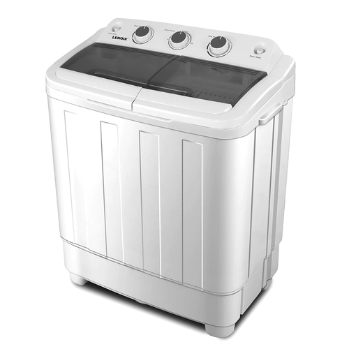 Lenoxx 240W 4.6kg Compact Twin Tub Washing Machine White