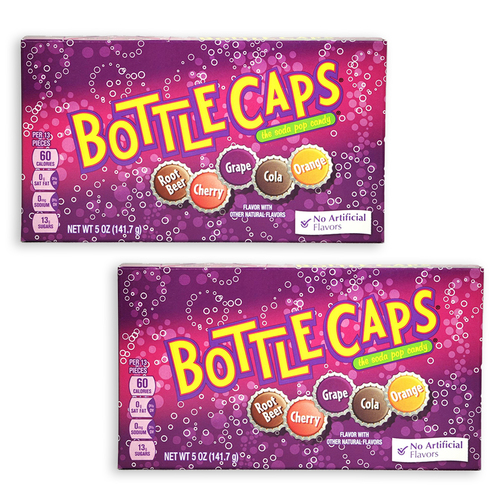 2x Wonka Bottle Caps 141g Theatre Box