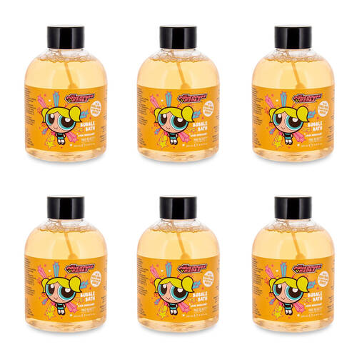 6PK Warner Bros Powerpuff Girls Super Cute - Bubble Bath Bubbles 250ml Peach