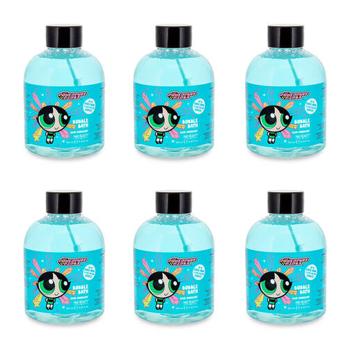 6PK Warner Bros Powerpuff Girls Super Cute - Bubble Bath Buttercup 250ml Coconut