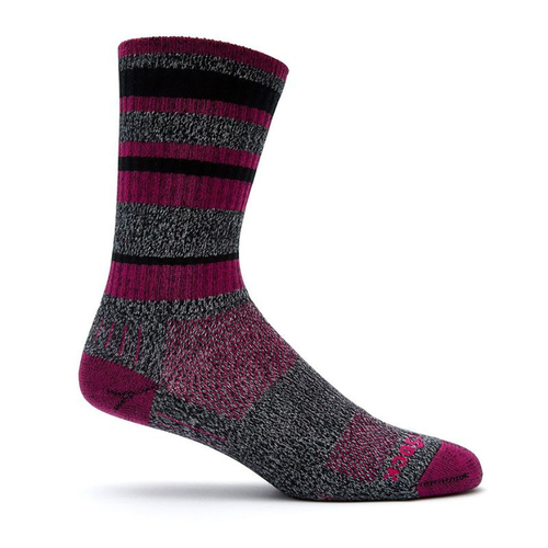 Wrightsock Adventure Crew Black Fuchsia Socks M AU 4-7.5 Mens/6.5-9 Womens