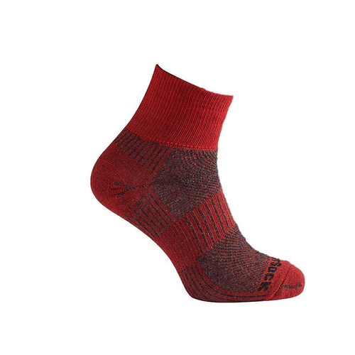 Wrightsock Eco Lt Hike Quarter Black/Red Socks M AU 4-7.5 Mens/6.5-9 Womens