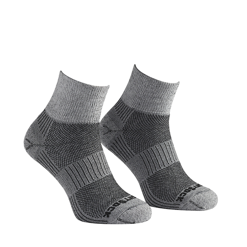 Wrightsock Eco Winter Run Quarter Black/White Unisex Socks XL AU 12+ Mens