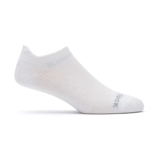 Wrightsock Coolmesh II Tab White Unisex Socks S AU 4-6 Womens