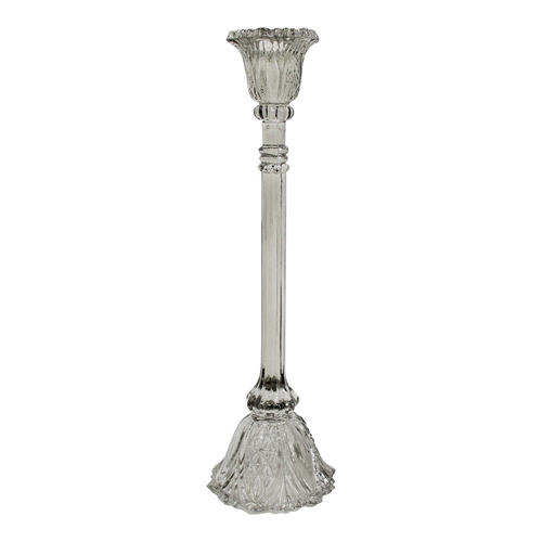LVD Glass 36cm Extra Large Belle Taper Stick Candle Holder - Sage