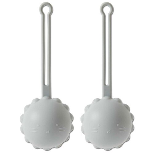 2x Nordic Kids Baby Henny Silicone Holder For Dummy - Steele