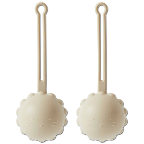 2x Nordic Kids Baby Henny Silicone Holder For Dummy - Almond