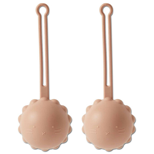 2x Nordic Kids Baby Henny Silicone Holder For Dummy - Terracotta