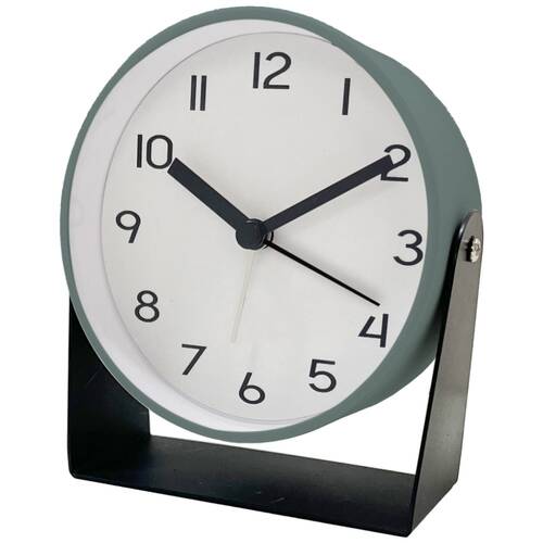 Wicked Sista Hayden Alarm Clock Silent Movement Built-In Light - Sage/Black