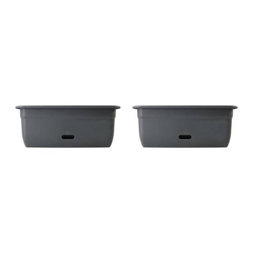 2PK Homeleisure WaterSaver Rectangle Pot Planter 45cm Charc Home Garden 