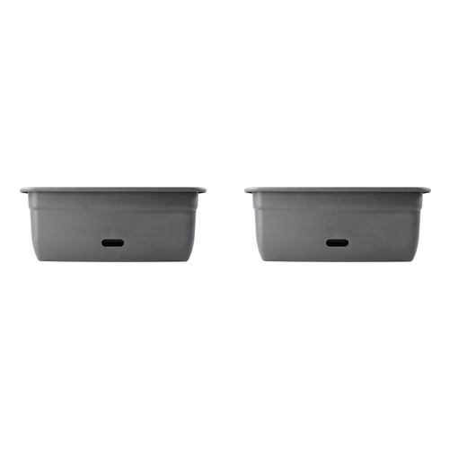 2PK Homeleisure WaterSaver Rectangle Pot Planter 45cm Dark Grey Home 