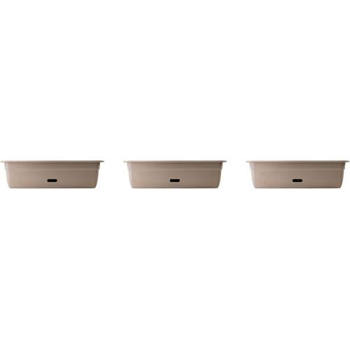 3PK Homeleisure WaterSaver Rectangle Pot Planter 60cm Taupe Home Garden 