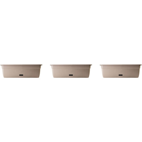 3PK Homeleisure WaterSaver Rectangle Pot Planter 75cm Taupe Home Garden 