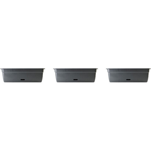 3PK Homeleisure WaterSaver Rectangle Pot Planter 75cm Charc Home Garden 