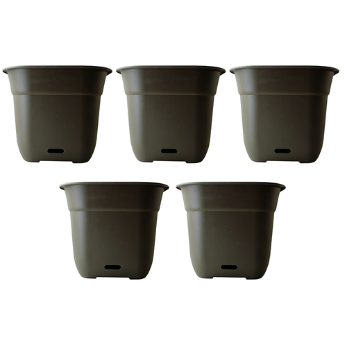 5PK Homeleisure WaterSaver Square Pot Planter 40cm Taupe Home Garden 