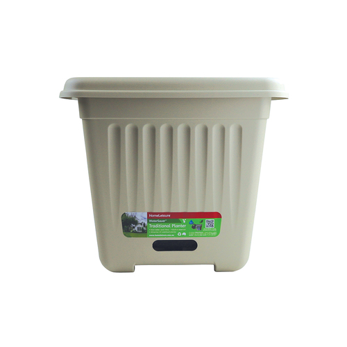 Homeleisure WaterSaver Traditional Square Pot Planter 39cm Stone 