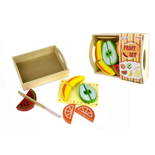 Kaper Kidz Food Cutting Fruit Wooden 15.6cm Toy Kids/Toddler 18m+