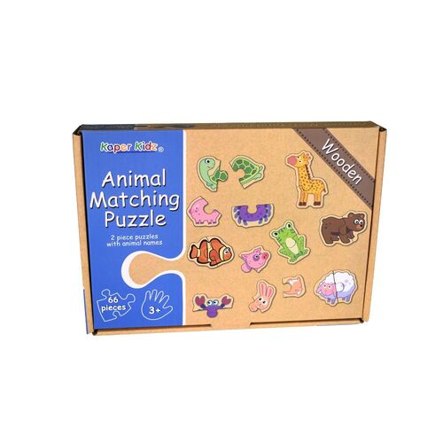 66Pcs Kaper Kidz Animal Matching  Kids/Childrens 2-Piece Jigsaw Puzzle 3y+