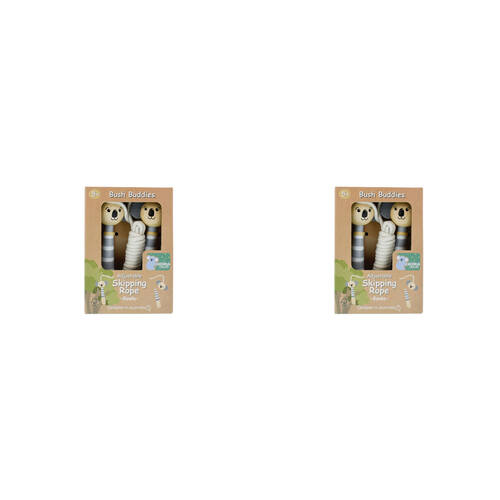 2PK Koala Dream Bush Buddies Koala Wooden Adjustable Skipping Rope Kids 5y+
