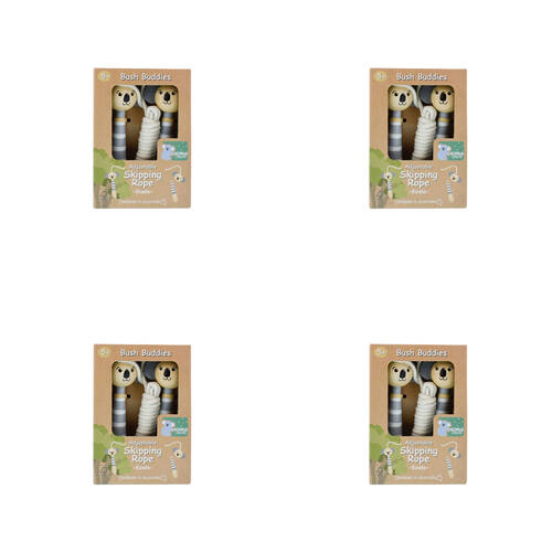 4PK Koala Dream Bush Buddies Koala Wooden Adjustable Skipping Rope Kids 5y+